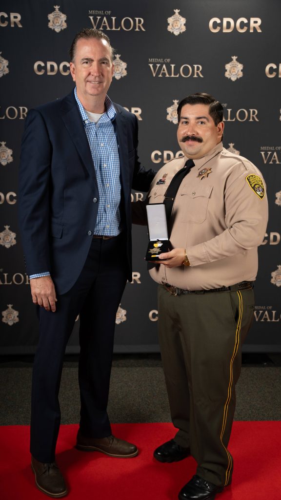 Honoree with Secretary Macomber, Sept. 18, 2026, Medal of Valor Ceremony in Galt.