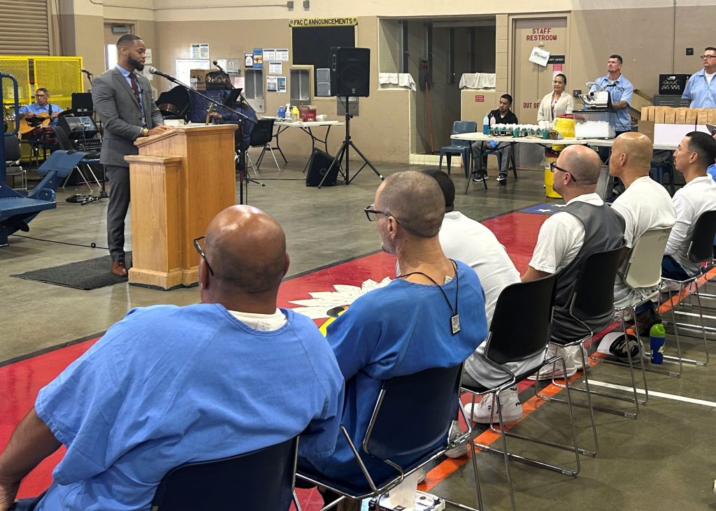 Staff speaking at ASP health and wellness fair
