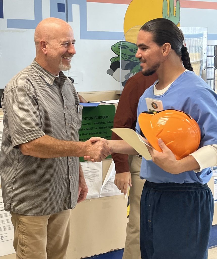 Incarcerated graduate receives certificate