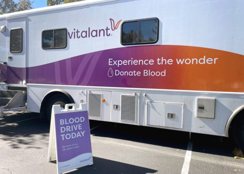 Vitalant bloodmobile at HQ
