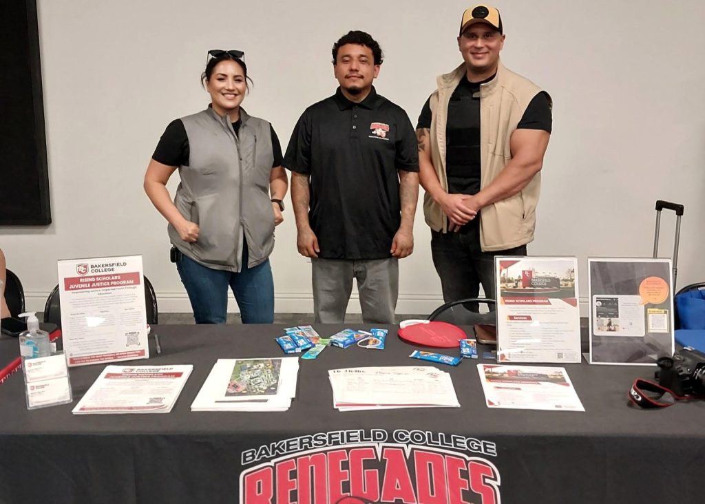 Tellez at Bakersfield College booth
