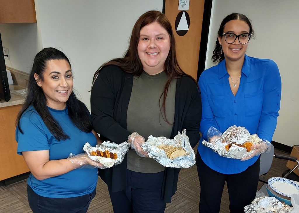 GEO Santa Ana Day Reporting Center providing dinner plates at DAPO reentry pop-up