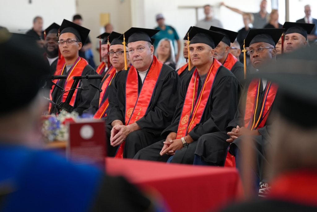 Incarcerated students at their graduation at VSP.