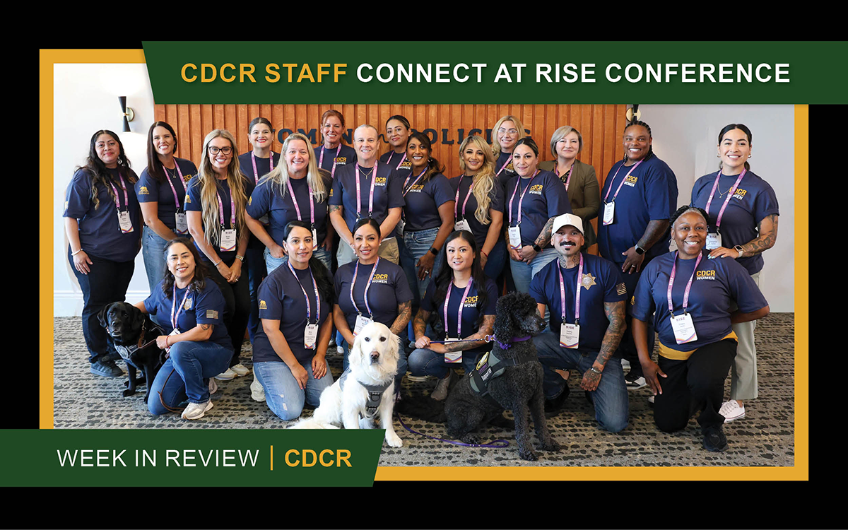 CDCR staff group photo at RISE conference as Week in Review feature photo