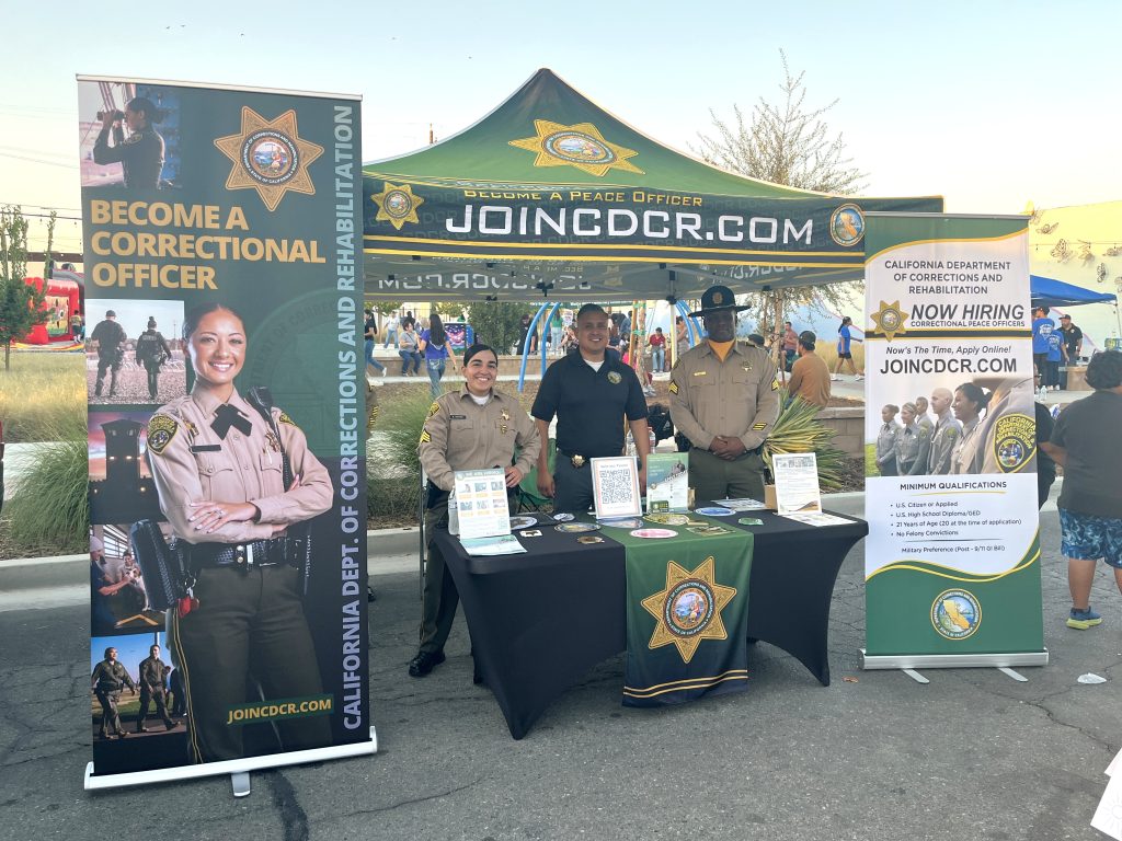Recruitment staff from WSP-RC at the CDCR booth.