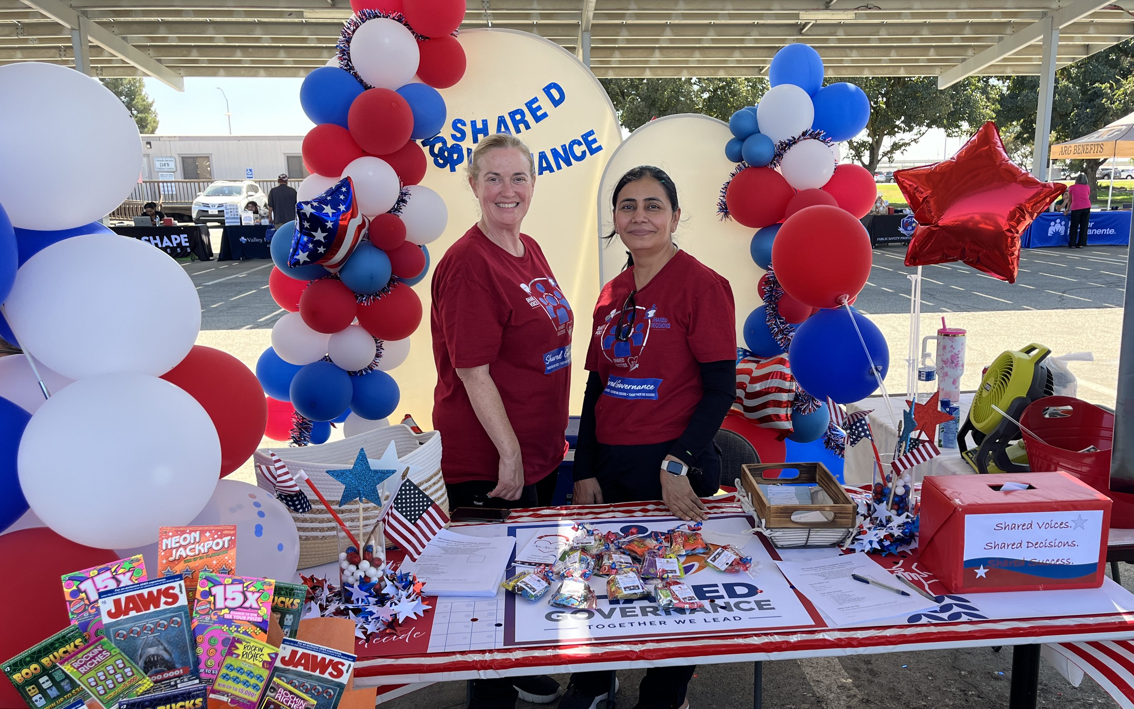 Shared Governance booth at the WSP-RC staff health fair.