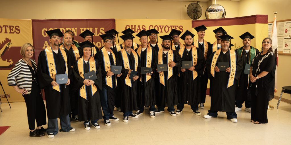 Graduates at Avenal State Prison College Graduation
