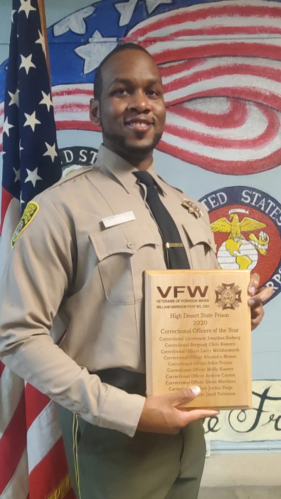 Man holds VFW certificate