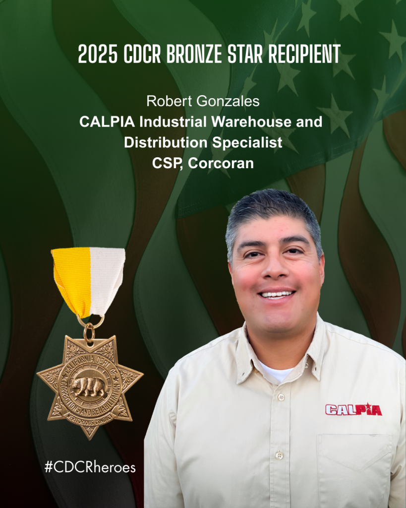Robert Gonzales, CALPIA, Bronze Star recipient.