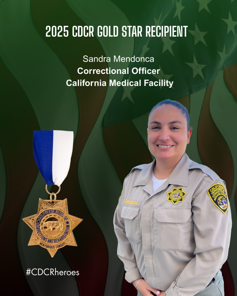 Sandra Mendonca, correctional officer, Gold Star recipient for 2025.