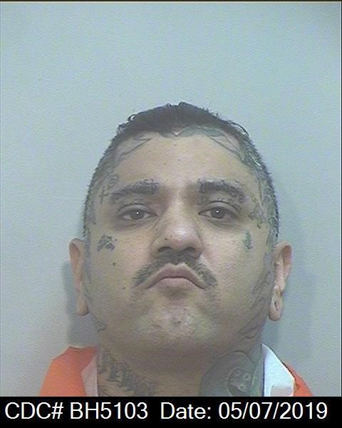 inmate Flavio Carbajal is a Hispanic male with short black hair and brown eyes. He is 5 feet, 10 inches tall and weighs 225 pounds.