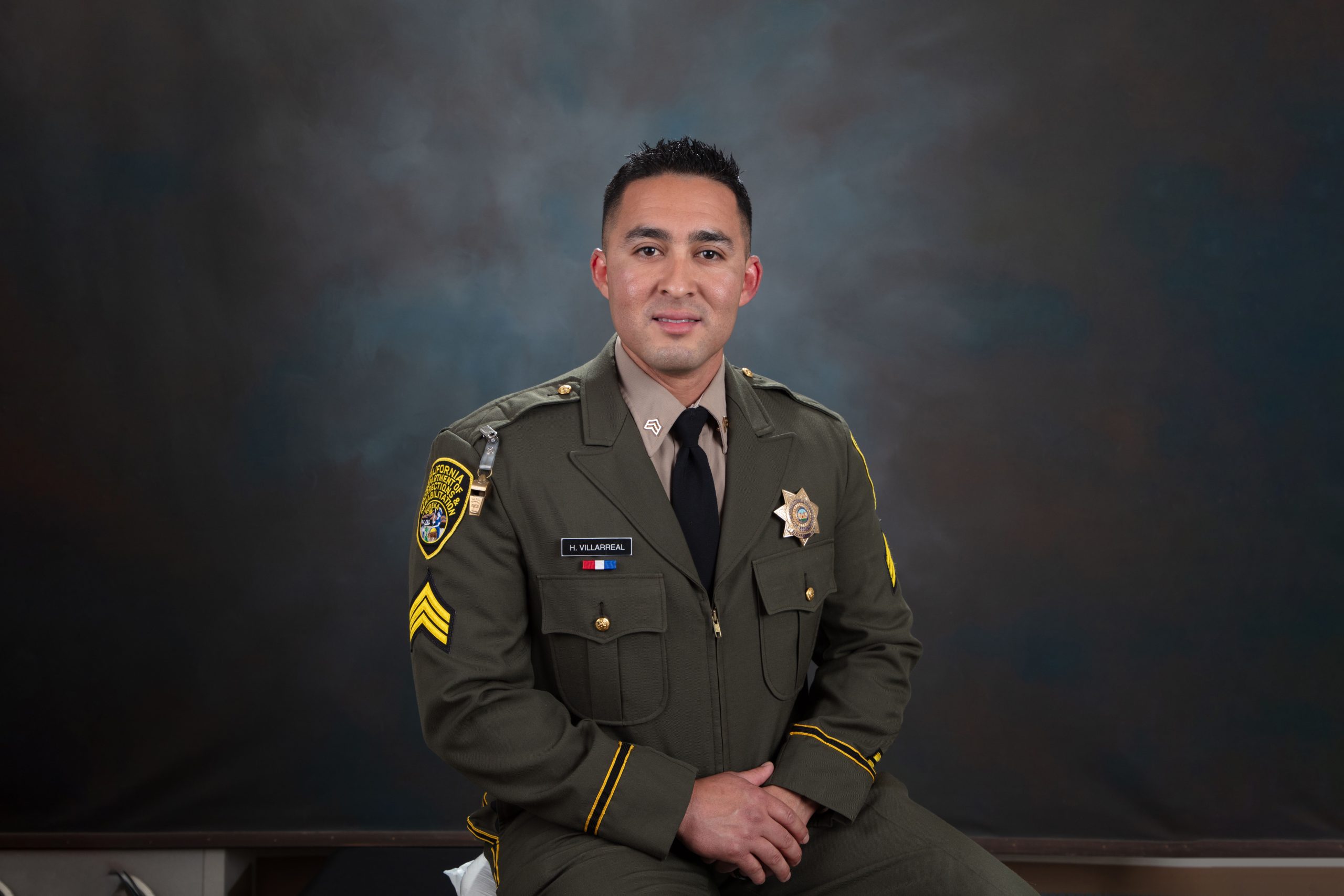 Sgt. Hector Villarreal was awarded a Gold Medal in the Governor's State Employee Medal of Valor ceremony.