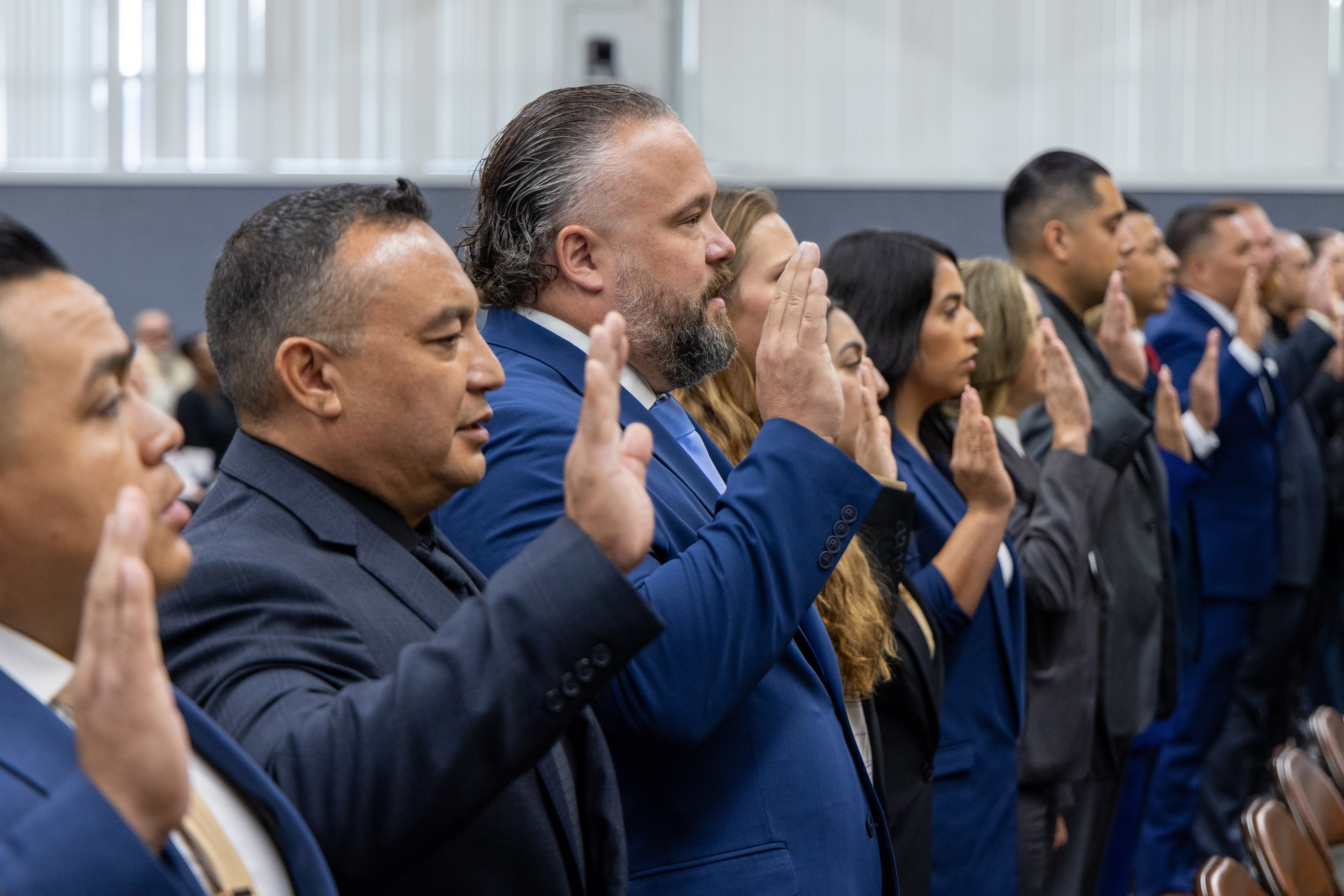 New parole agents swearing oath