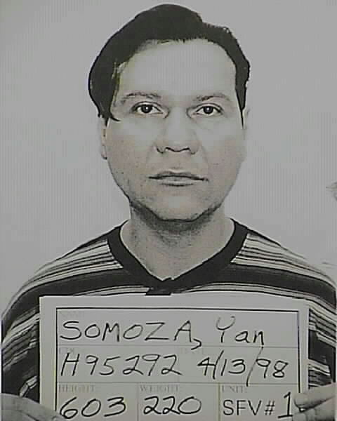 Front mugshot image of Yan Manuel Somoza