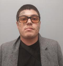 Front mugshot image of Andrew David Valdez