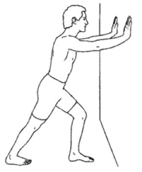 Example of a Standing Calf Stretch