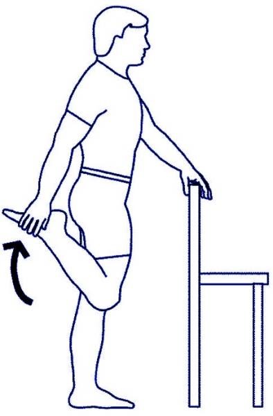 Figure of a Standing Quadriceps Stretch exercise