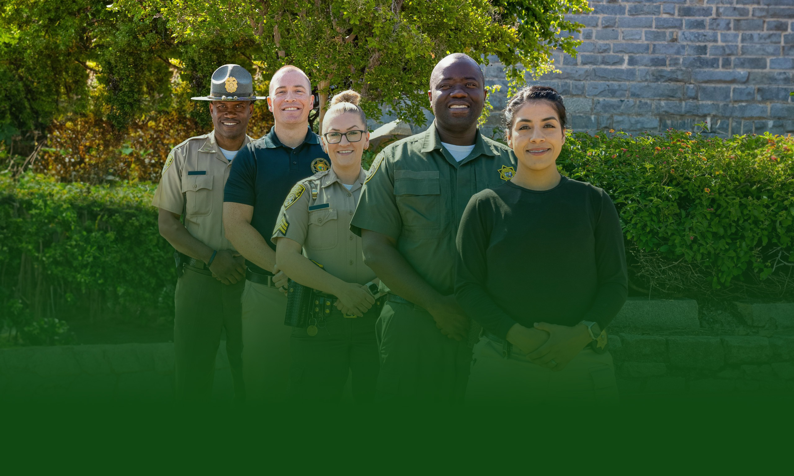 CDCR staff standing in a line