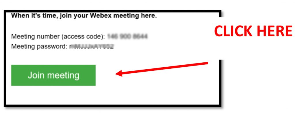screen shot of user interface with green join meeting button at the bottom