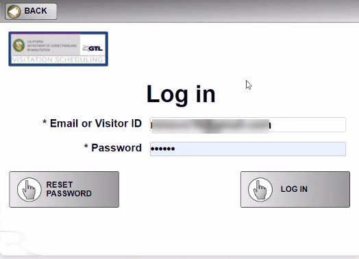 login email and password