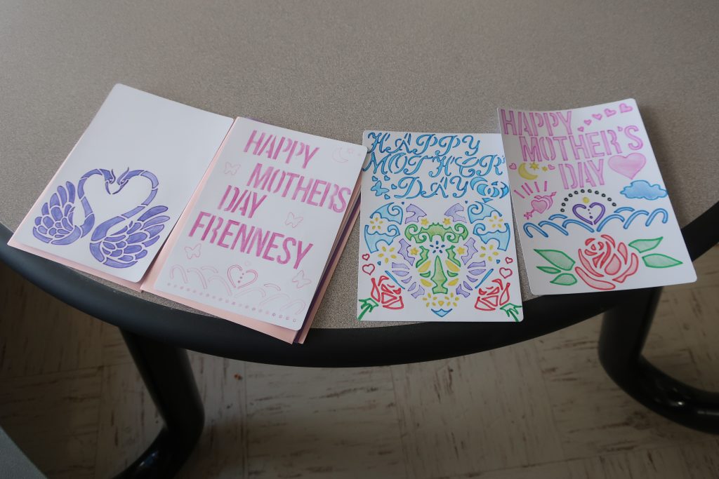 DJJ youth Mother's Day cards