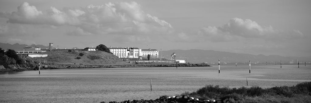 view of san quentin prison from across the water