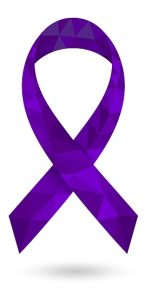 Purple ribbon graphic