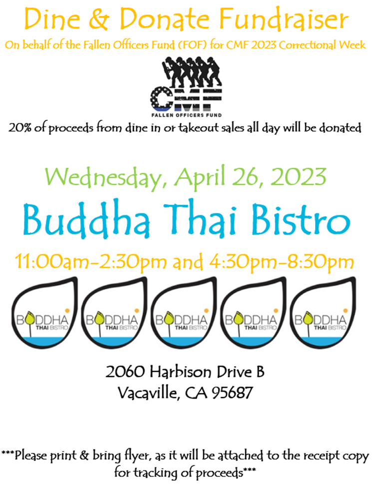 CMF buddha thai bistro fundraiser flyer week in review