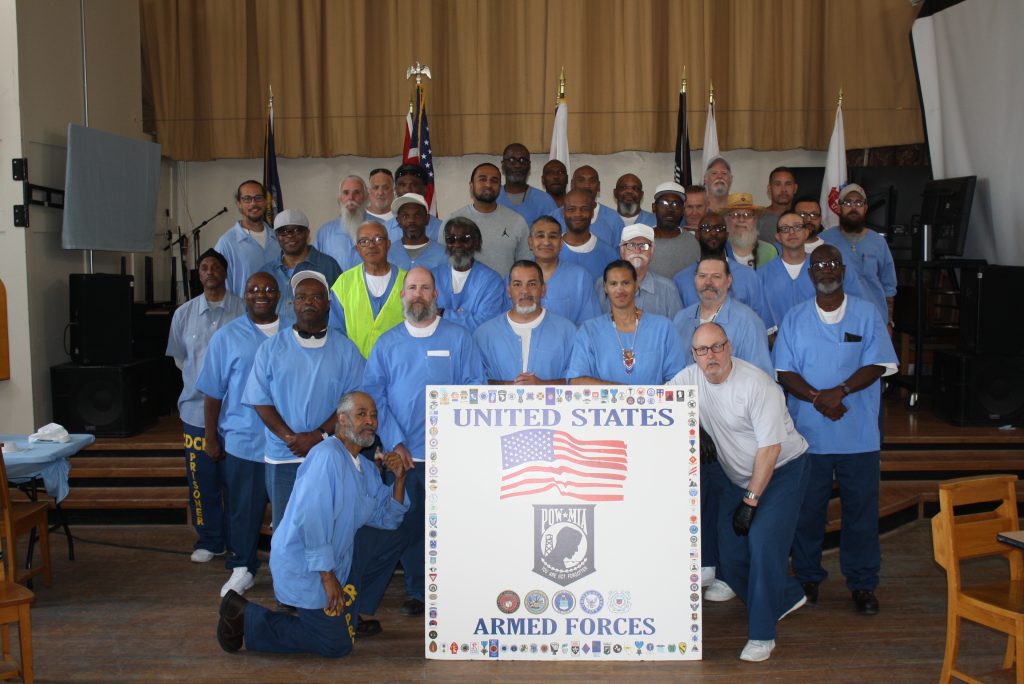 FSP group photo of incarcerated at memorial day event