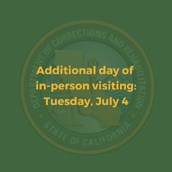 logo that reads additional day of in person visiting tuesday july 4