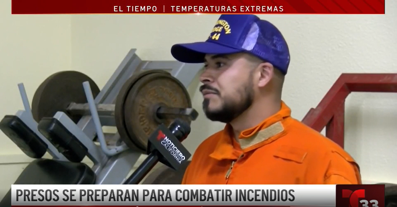 an incarcerated firefighter interviewed on tv