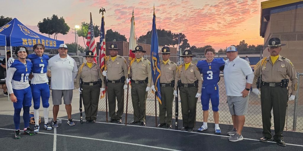 COR honor guard attends local high school football game