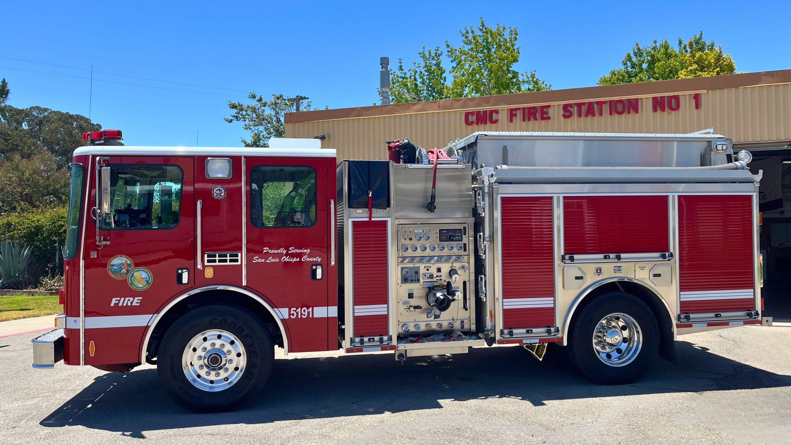 CMC Institution Firehouse and fire truck